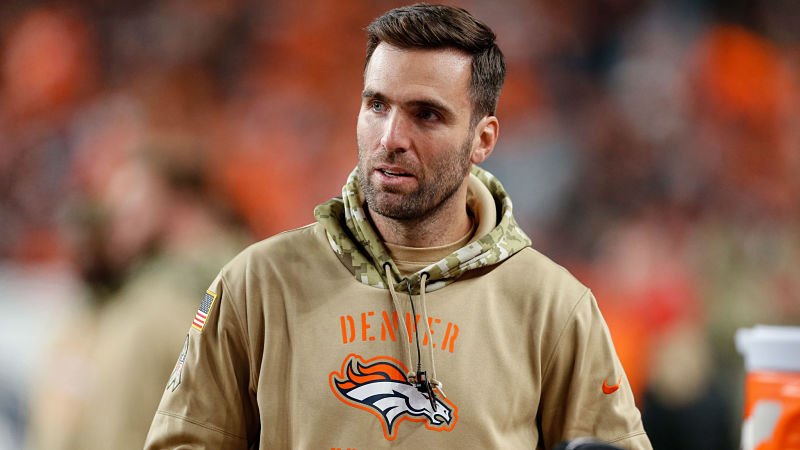 Denver Broncos quarterback Joe Flacco