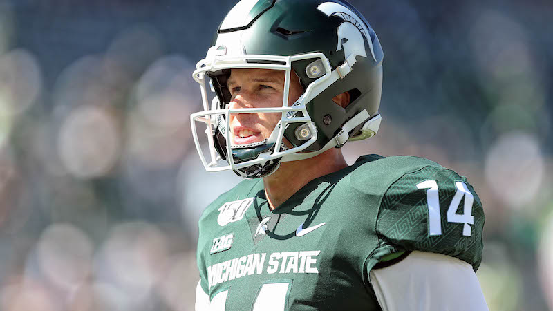 Michigan State quarterback Brian Lewerke