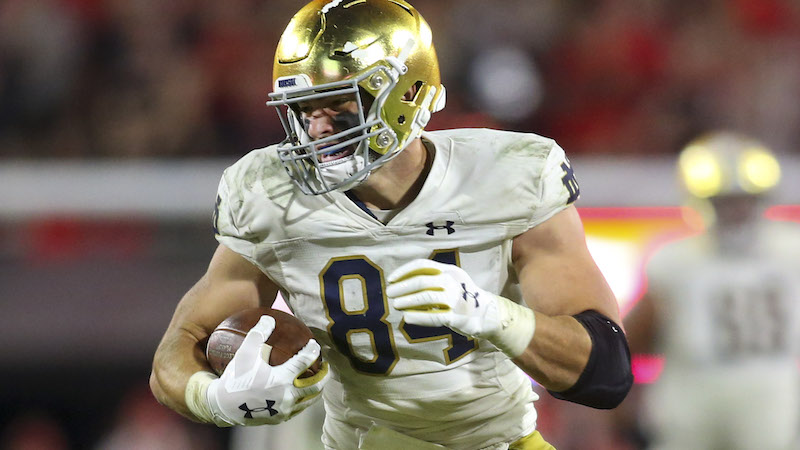 Notre Dame tight end Cole Kmet