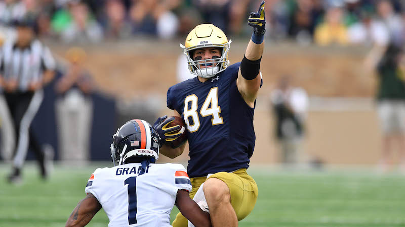Notre Dame tight end Cole Kmet