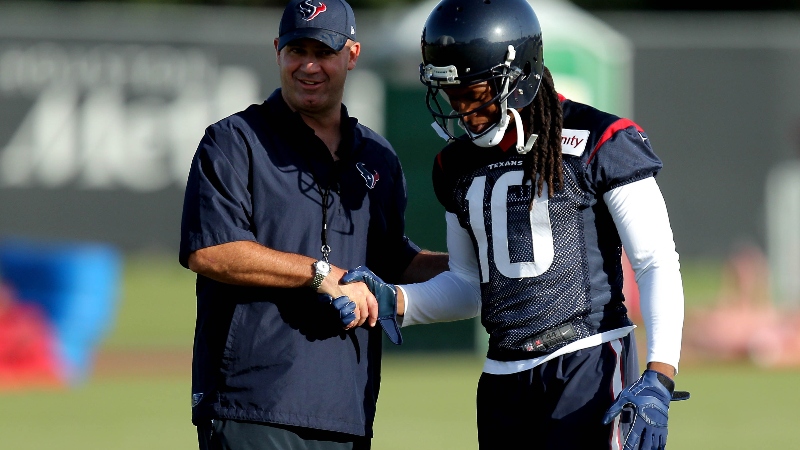 Houston Texans head coach Bill O'Brien and NFL wide receiver DeAndre Hopkins
