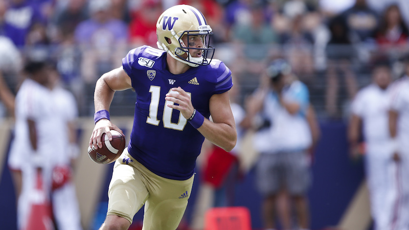 Washington quarterback Jacob Eason