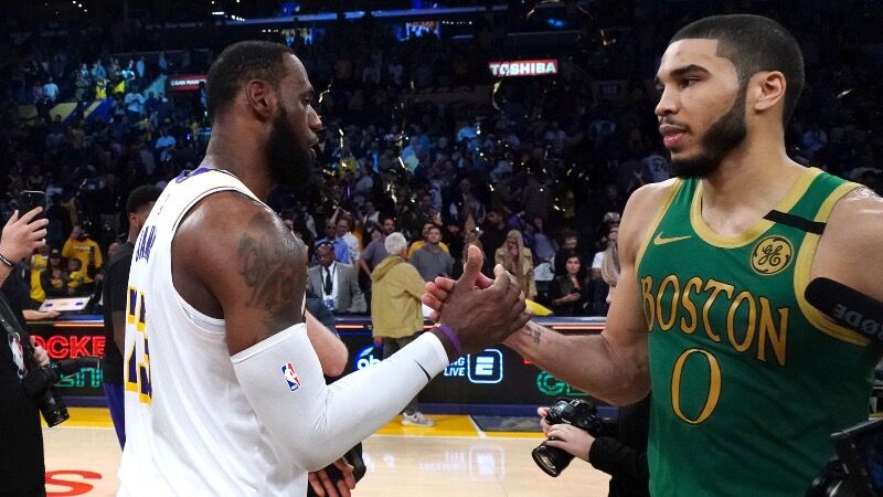Boston Celtics Jayson Tatum, LeBron James