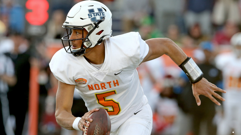 North quarterback Jordan Love of Utah State