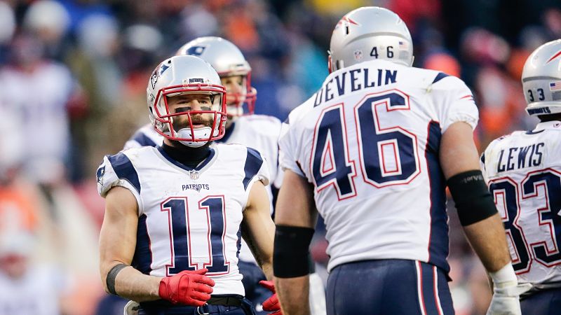 New England Patriots wide receiver Julian Edelman and fullback James Develin