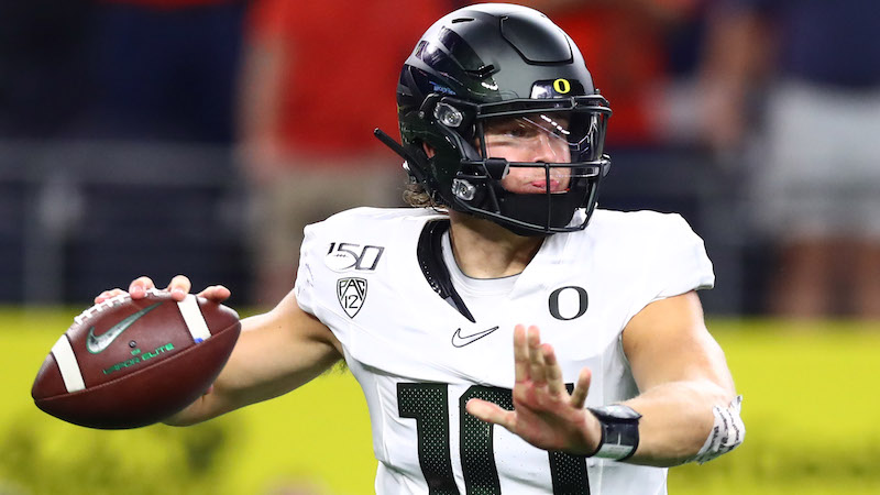Oregon quarterback Justin Herbert