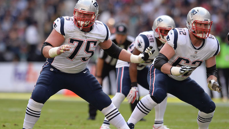 Patriots offensive linemen Ted Karras, Joe Thuney