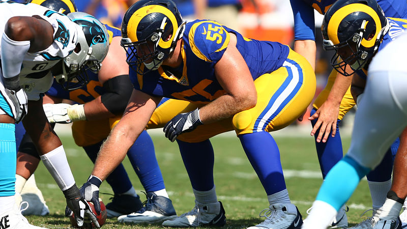Los Angeles Rams center Brian Allen