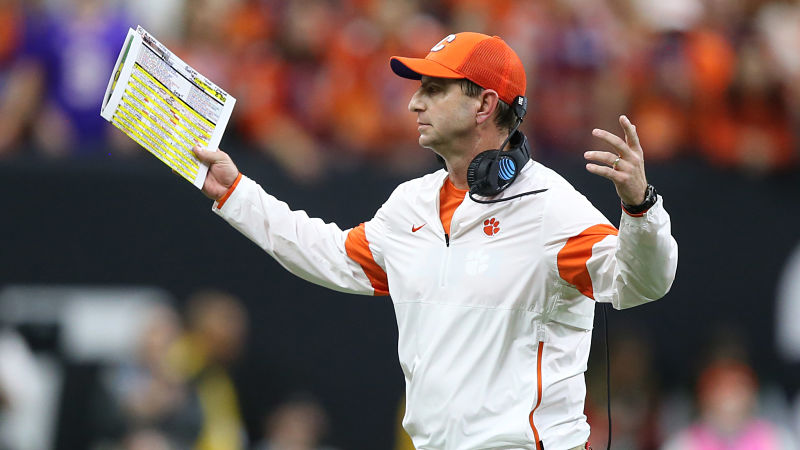Clemson Tigers head coach Dabo Swinney