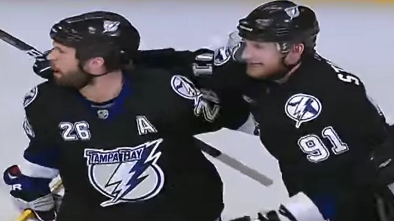 Tampa Bay Lightning forwards Martin St. Louis, Steven Stamkos
