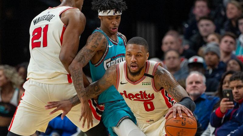 Portland Trail Blazers guard Damian Lillard, Memphis Grizzlies guard Ja Morant