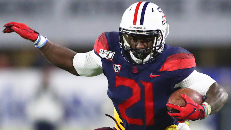 Patriots running back J.J. Taylor