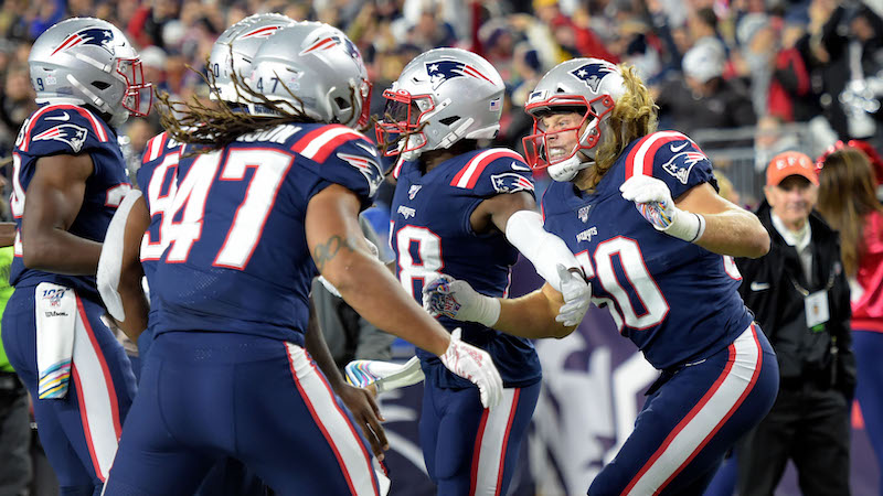 Patriots fullback Jakob Johnson