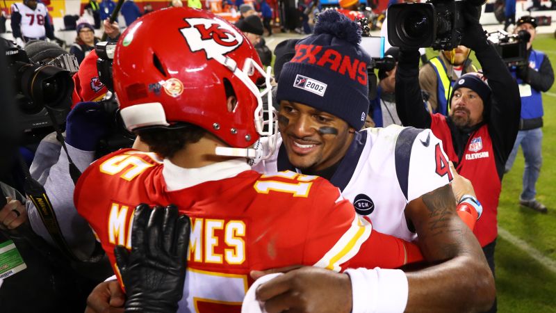 Kansas City Chiefs Quarterback Patrick Mahomes and Houston Texans Quarterback Deshaun Watson