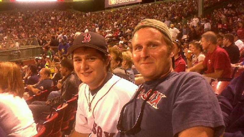 NESN Fans' Choice Week 2 winner Matt Martin (left) and his father