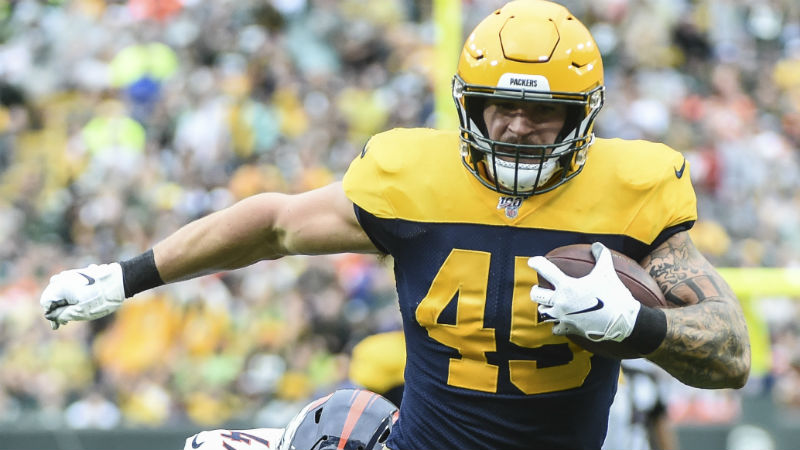 Green Bay Packers fullback Danny Vitale