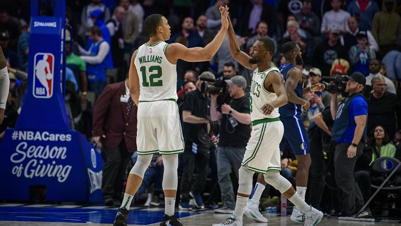 Boston Celtics forward Grant Williams and guard Kemba Walker