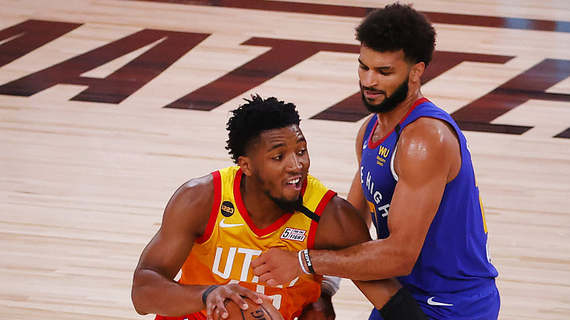 Utah Jazz guard Donovan Mitchell and Denver Nuggets guard Jamal Murray