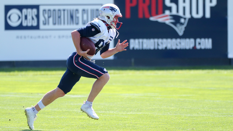 Patriots wide receiver Gunenr Olszewski