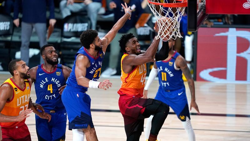 Utah Jazz's Donovan Mitchell, Denver Nuggets Jamal Murray