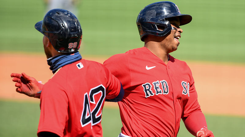 Boston Red Sox shortstop Xander Bogaerts and third baseman Rafael Devers
