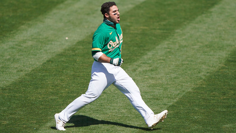 Oakland Athletics center fielder Ramon Laureano