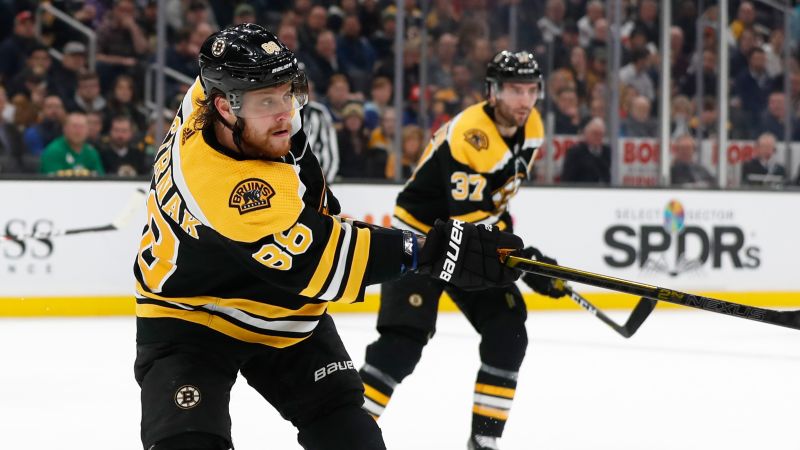 Boston Bruins forward David Pastrnak