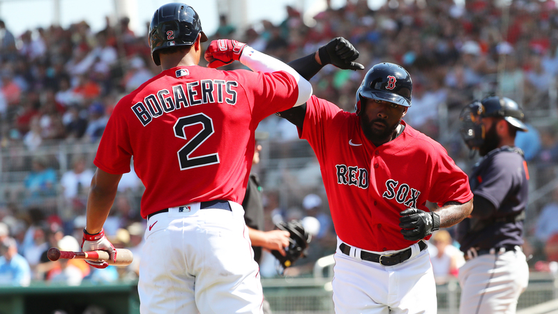 Boston Red Sox's Xander Bogaerts And Jackie Bradley Jr.