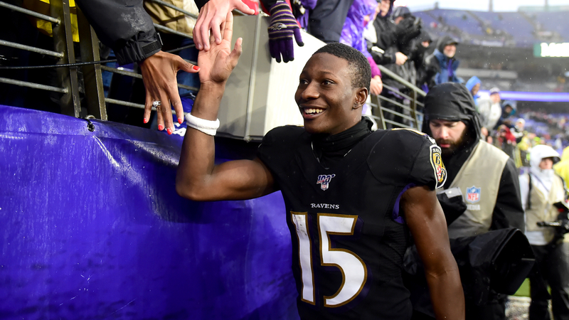 Baltimore Ravens wide receiver Marquise Brown