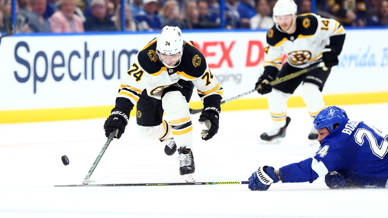 Boston Bruins forward Jake Debrusk