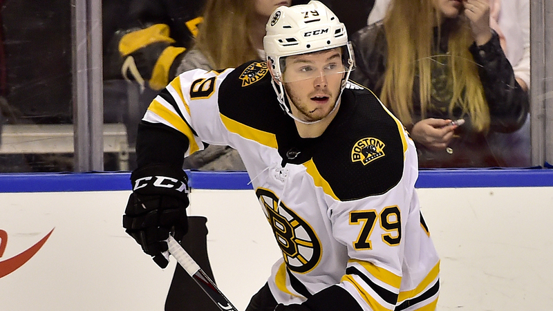 Boston Bruins defenseman Jeremy Lauzon