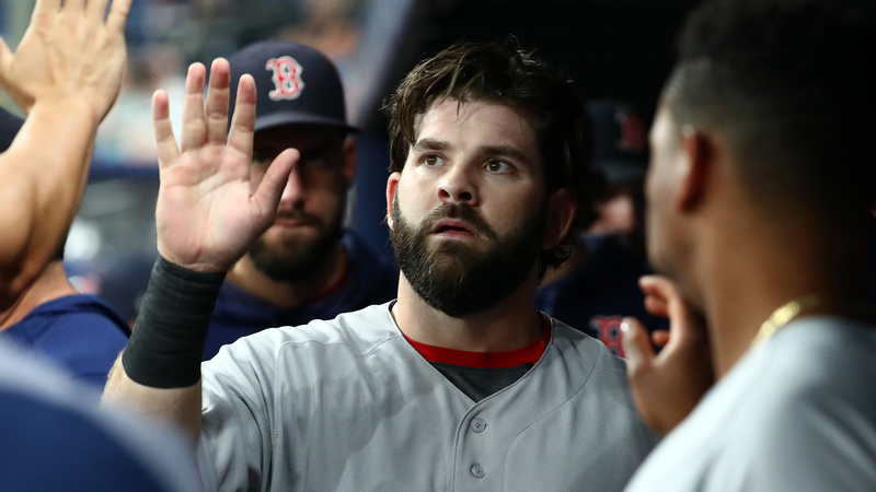 Boston Red Sox first basemen Mitch Moreland