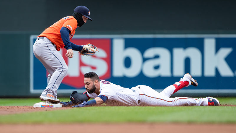Houston Astros third baseman Alex Bregman and Minnesota Twins infielder Marwin Gonzalez