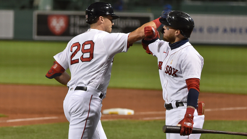 Boston Red Sox's Bobby Dalbec And Alex Verdugo
