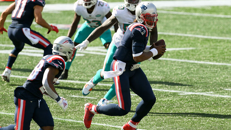 New England Patriots quarterback Cam Newton