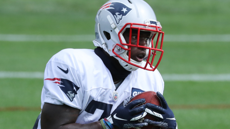 New England Patriots running back J.J. Taylor
