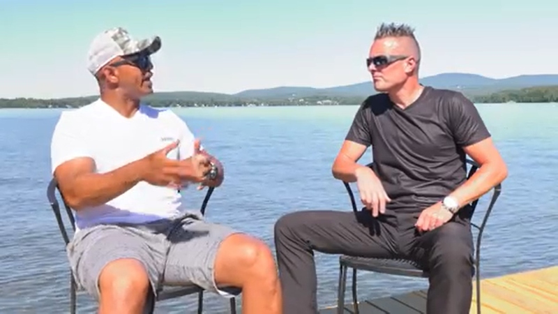 Former Boston Red Sox shortstop Orlando Cabrera (left) and Charlie Moore