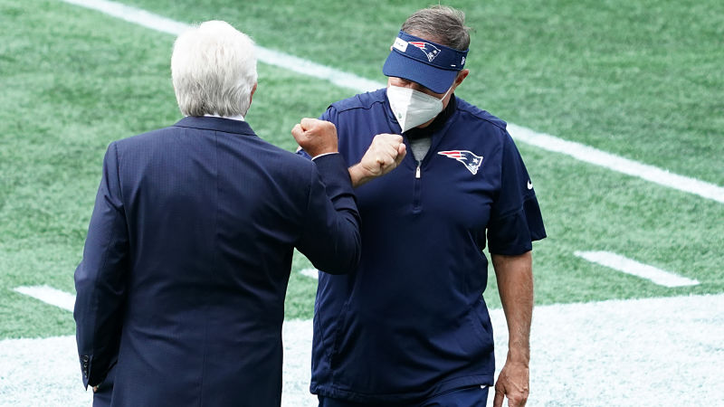 New England Patriots owner Robert Kraft and head coach Bill Belichick