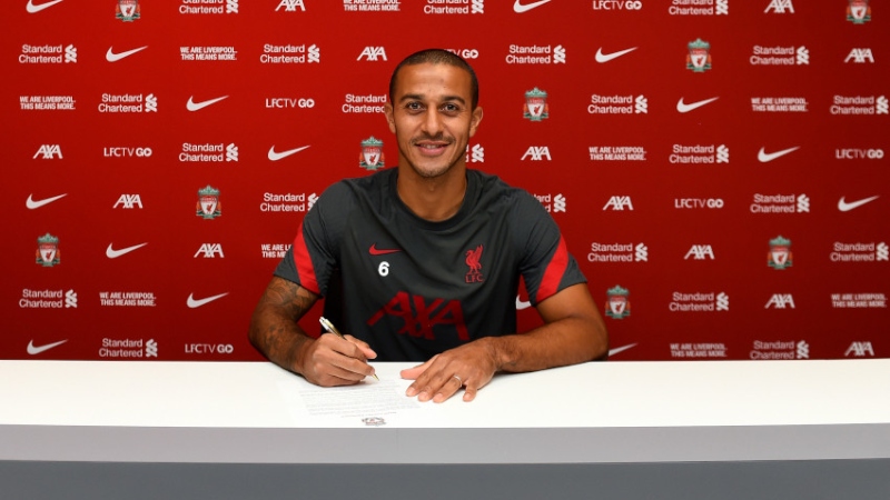 Liverpool midfielder Thiago Alcantara
