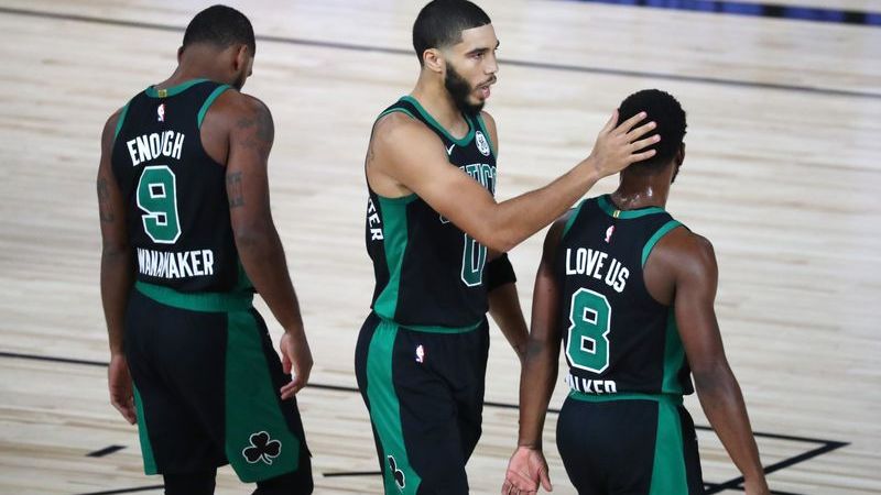 Boston Celtics forward Jayson Tatum, Boston Celtics guard Kemba Walker