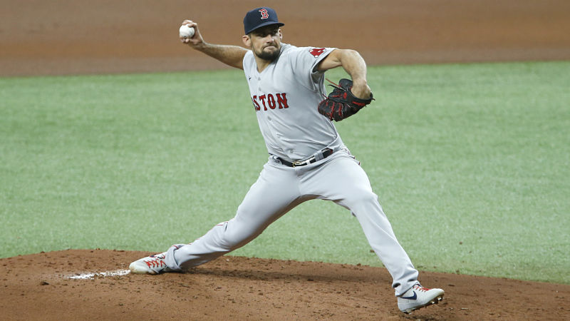 Boston Red Sox starting pitcher Nathan Eovaldi