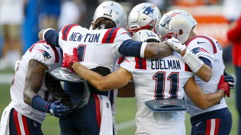 New England Patriots' Cam Newton, Julian Edelman