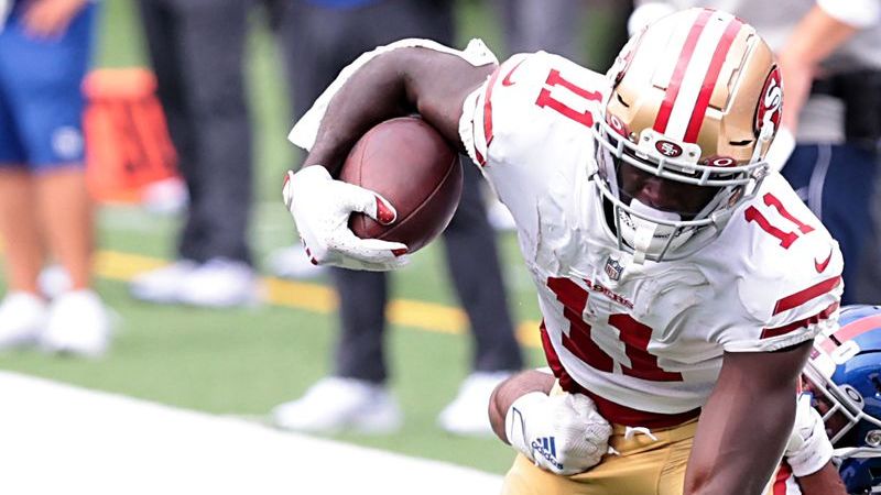 San Francisco 49ers receiver Brandon Aiyuk