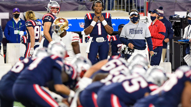 Patriots quarterback Cam Newton