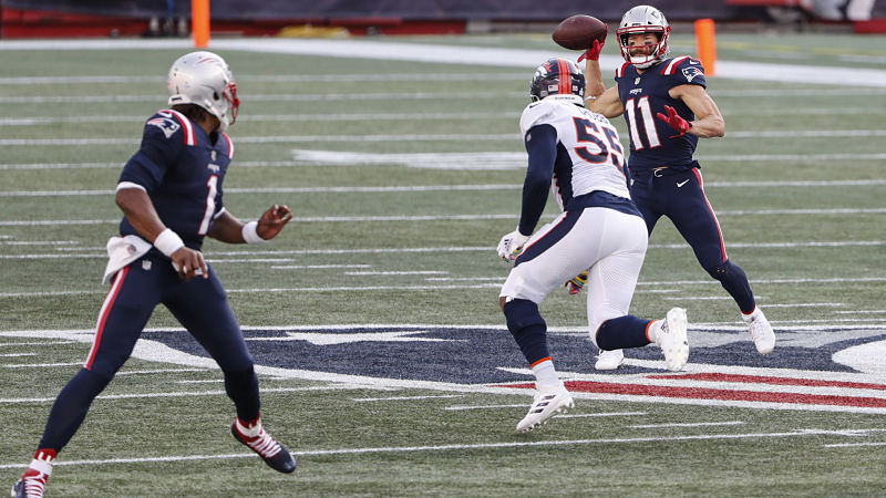 New England Patriots quarterback Cam Newton and wide receiver Julian Edelman