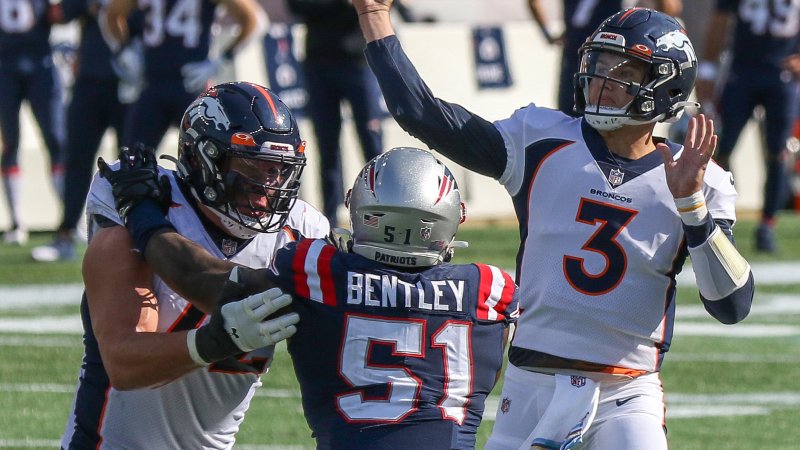 Denver Broncos quarterback Drew Lock