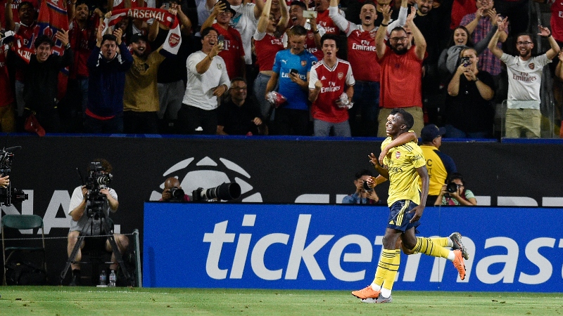Arsenal striker Eddie Nketiah