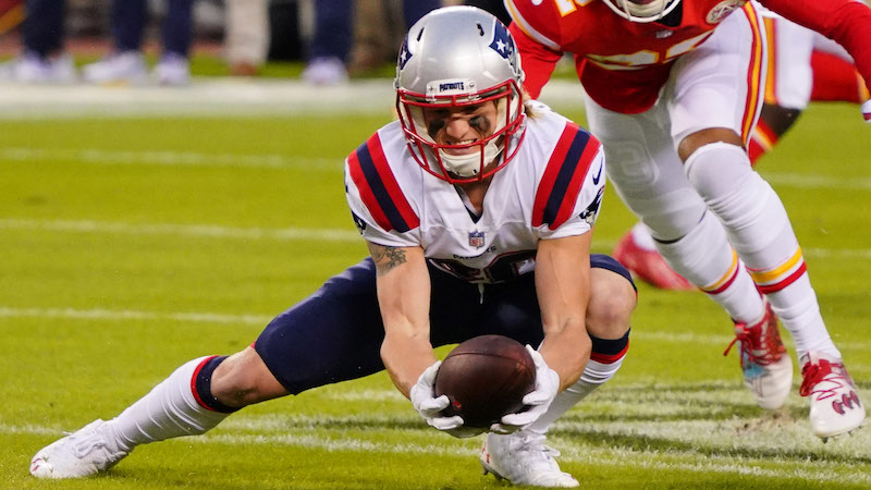 Patriots wide receiver Gunner Olszewski