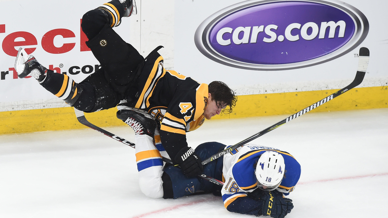 St. Louis Blues Defensemen Torey Krug And Rob Thomas