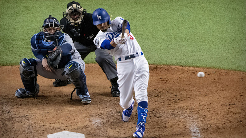 Tampa Bay Rays catcher Mike Zunino and Los Angeles Dodgers right fielder Mookie Betts